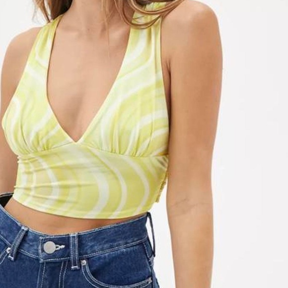 Urban outfitters “plunging tie back” top - Picture 3 of 4